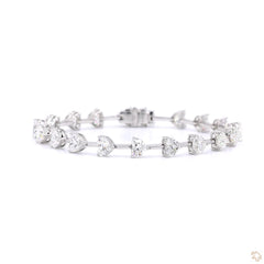 Heart Shape Diamond Tennis Bracelet