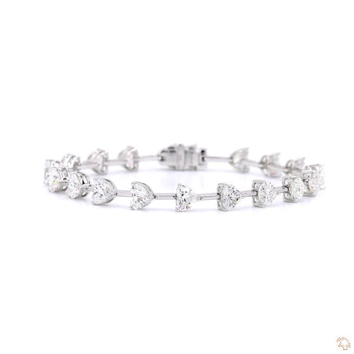 Heart Shape Diamond Tennis Bracelet