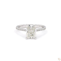 Radiant Shape Cathedral Engagement Ring