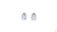 50 's 4 Prongs Classic Round Brilliant Studs Earrings