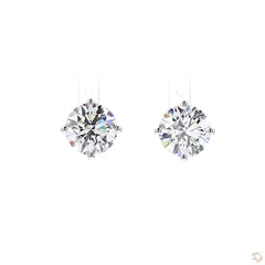 4-Prong Diamond Stud Earrings (5.31 ct. tw.) in 18K White Gold