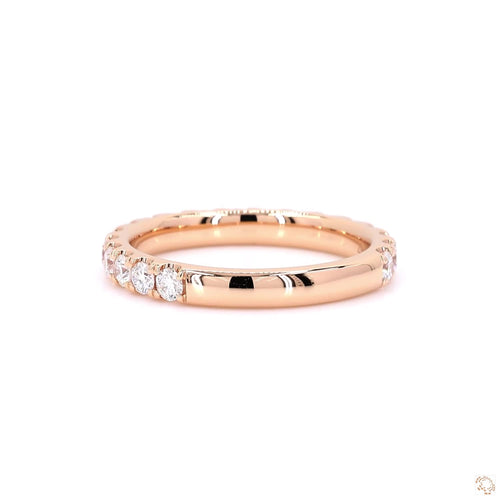 Low Setting Pave Lab Diamond Eternity Ring