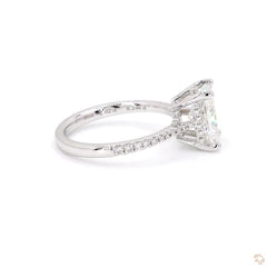 Radiant Shape Cathedral Engagement Ring