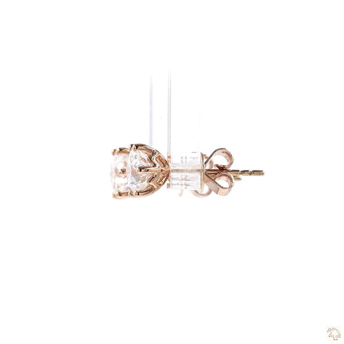 6-Prong Diamond Stud Earrings (2.06 ct. tw.) in 18K Rose Gold