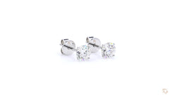 50 's 4 Prongs Classic Round Brilliant Studs Earrings