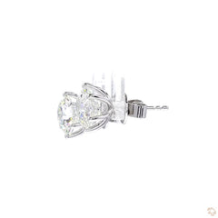 6-Prong Diamond Stud Earrings (4.95 ct. tw.) in 18K White Gold