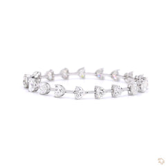 Heart Shape Diamond Tennis Bracelet