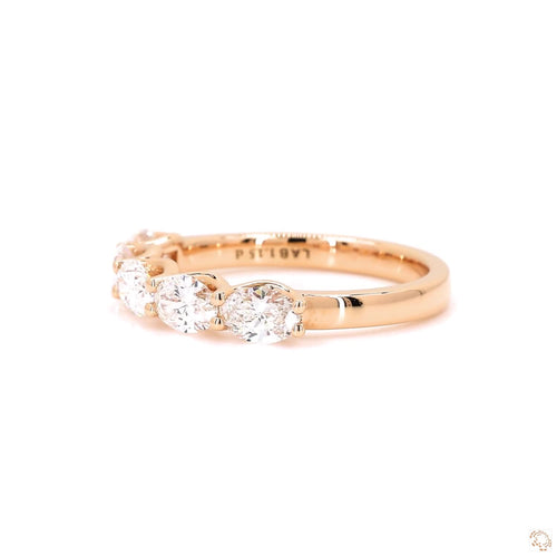 U -Prong Oval Shaped Diamond Eternity Ring