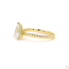 Pear Diamond Twist  Engagement Ring