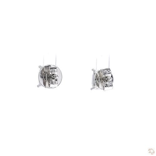 Emerald Cut Diamond Earring in 18K White Gold