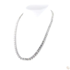 Round Brilliant Diamond Tennis Necklace