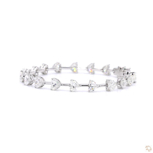 Heart Shape Diamond Tennis Bracelet