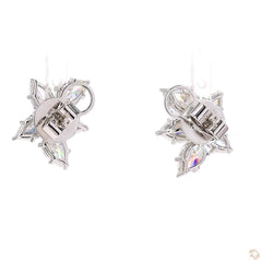 Pear Shaped Diamond Cluster Earrings (5.25 ct. tw.) in 18K White Gold