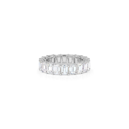 Emerald-Shaped Diamond Eternity Band