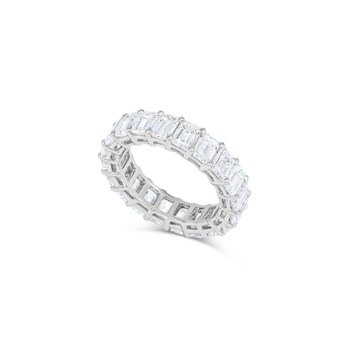 Emerald-Shaped Diamond Eternity Band