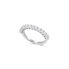 Half Eternity Shared Prong Diamond Ring