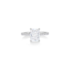 Radiant Shape Cathedral Engagement Ring