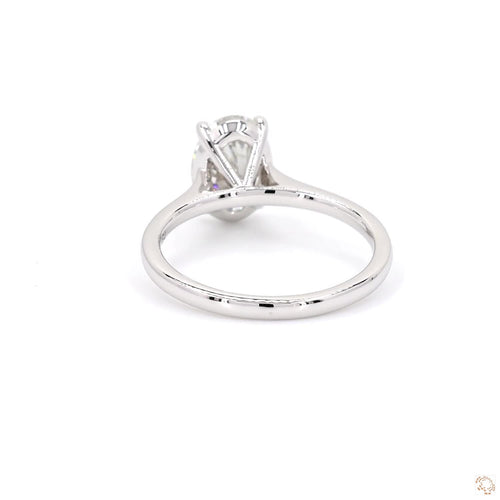 Oval Solitaire Diamond Engagement Ring