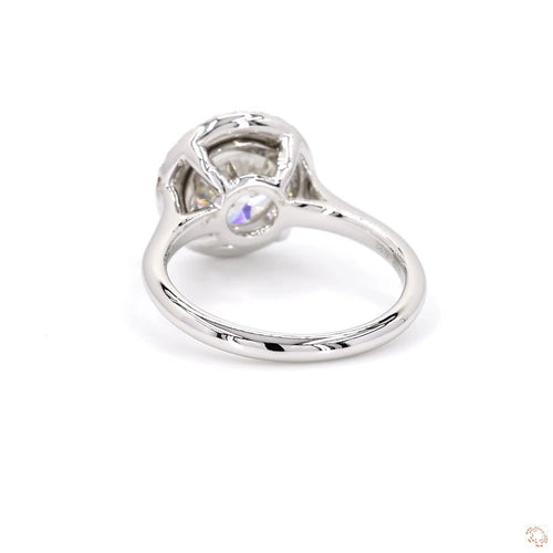 Classic Halo Diamond Engagement Ring