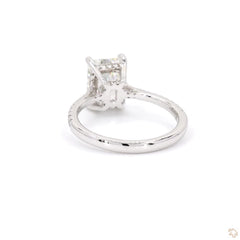 Radiant Shape Cathedral Engagement Ring