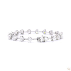 Heart Shape Diamond Tennis Bracelet