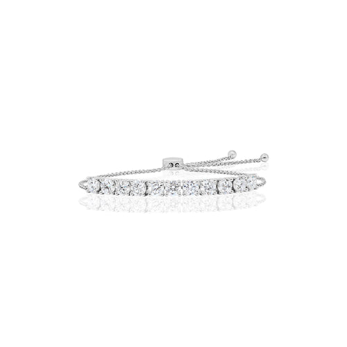 Round Brilliant Shape Diamond Sliding Bracelet