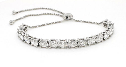 Oval Shape Diamond Sliding Bracelet