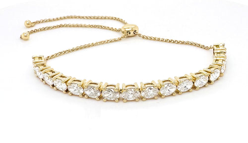 Oval Shape Diamond Sliding Bracelet