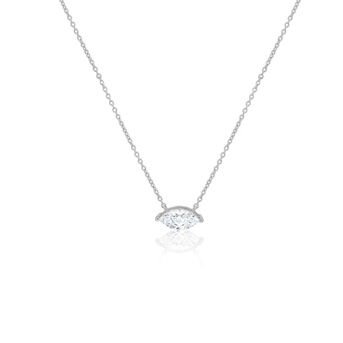 Marquise Shape Diamond Solitaire Pendant