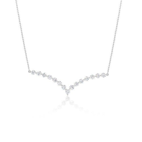 V Shaped Diamond Pendant