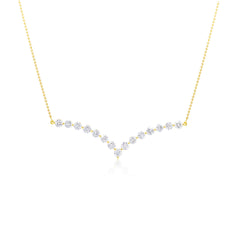 V Shaped Diamond Pendant