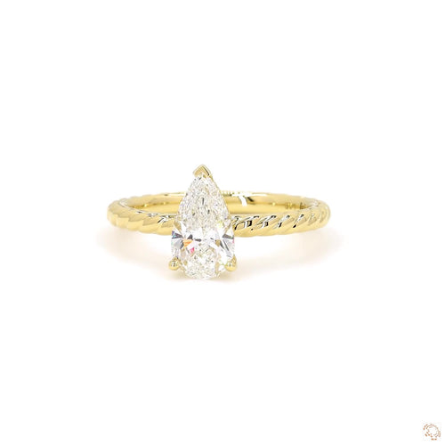 Pear Diamond Twist  Engagement Ring