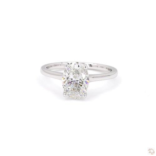 Oval Solitaire Diamond Engagement Ring