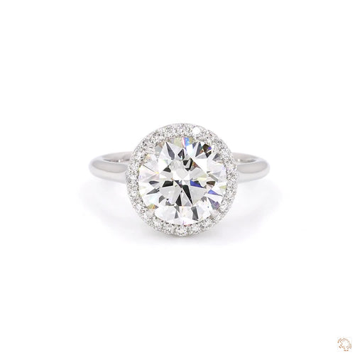 Classic Halo Diamond Engagement Ring